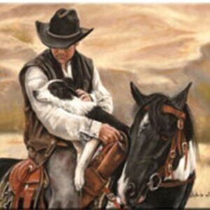 Horse Scene Cutting Board 16" wide x 12" tall Tempered Glass 017-788-E